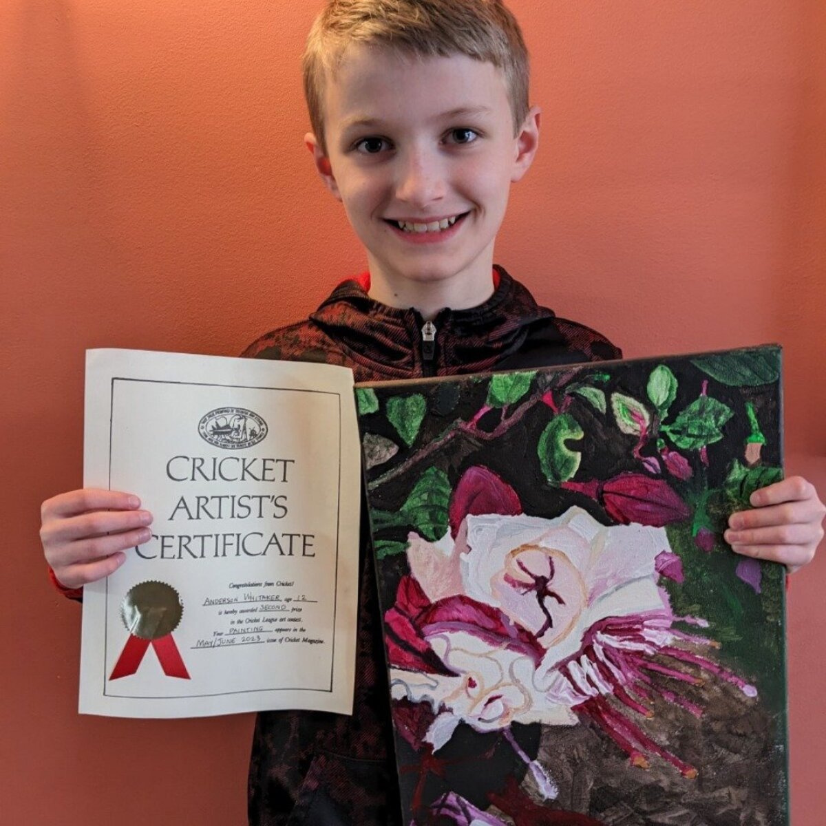 Whitaker Earns Cricket League Art Honors