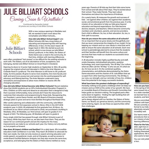 julie-billiart-schools-featured-in-westlake-neighbors-magazine